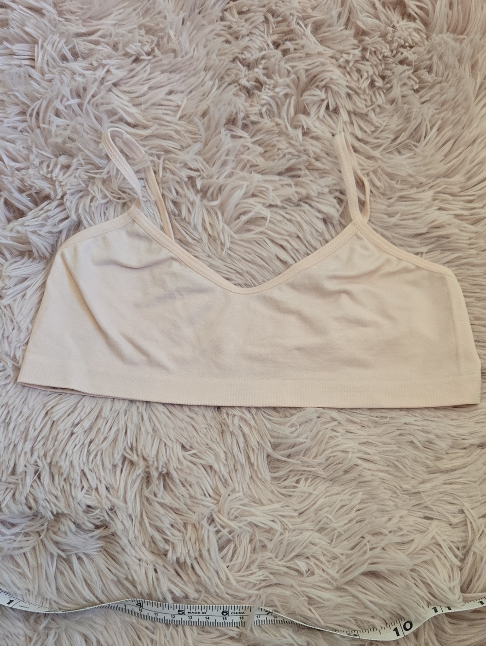 Girla Large Everyday Cream Seamless Camisole Training Bralette Bra